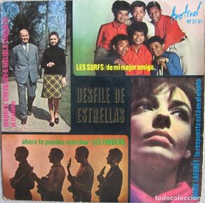 Vinyl-Schallplatten: VARIOS ARTISTAS: DESFILE DE ESTRELLAS: LES SURFS / LES FINGERS / MARIE LAFORET + GIGLIOLA CINQUETTI